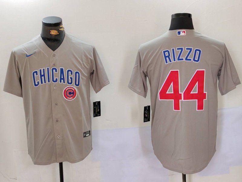 Men Chicago Cubs #44 Rizzo Grey Game 2024 Nike MLB Jersey style 3->chicago cubs->MLB Jersey